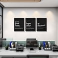 thumbnail image 2 of Framed Office Decor Canvas Wall Art Positive Quote - Office Black Large Wall Art, Quotes Poster, Positive Motivational Artwork Set of 3 Prints, Inspirational Wall Art Painting, 12x16inchx3pcs, 2 of 6