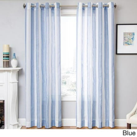 Softline Milbrey Stripe Grommet Top Sheer Curtain Panel ...