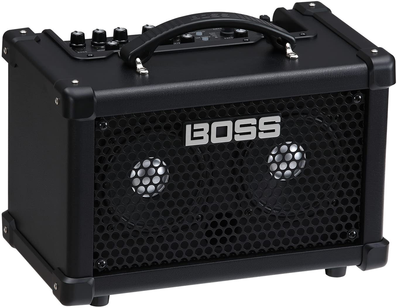 Boss Dual Cube LX 2 x 5-inch 10-watt Portable Bass Guitar Combo Amplifier Bundle with Gearlux Instrument Cable and Picks