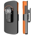thumbnail image 3 of Case + Hand Strap + Belt Clip Combo for Zebra TC53 TC58 Mobile Computer Scanner, Nakedcellphone Slim Hard Shell Cover with Kickstand and [Rotating/Ratchet] Belt Hip Holster Combo - Bright Orange, 3 of 10