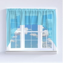 Sheer Tinted Organza Swag Window Valance 72" Wide / 36" Tall