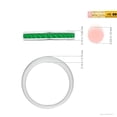 thumbnail image 4 of ANGARA Natural Channel Set Square Emerald Half Eternity Ring in 14K White Gold for Women (Size-2mm) | May Birthstone, Birthday, Anniversary, Jewelry Gift for Women | Natural Emerald Ring, 4 of 9