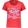 thumbnail image 3 of Inktastic For My Sister Breast Cancer Awareness Women's Plus Size T-Shirt, 3 of 5