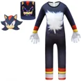 thumbnail image 2 of Conjunto de mono con guantes y gorro de dibujos animados de Sonic Shadow para niños y niñas, disfraz de Cosplay de Navidad y Halloween, 2 of 5