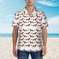 thumbnail image 4 of Balery Dachshund Dog Puppy Print Men's Hawaiian Shirts Short Sleeve Beach Shirt Relaxed Fit Vacation Button Down Shirts-Small, 4 of 9