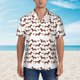 thumbnail image 2 of Balery Dachshund Dog Puppy Camisas hawaianas de manga corta para hombre, camisas playeras de corte holgado, camisas de vacaciones con botones,Medium, 2 of 7