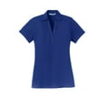 thumbnail image 5 of Port Authority Ladies Silk Touch Y Neck Polo-2XL (Royal), 5 of 6
