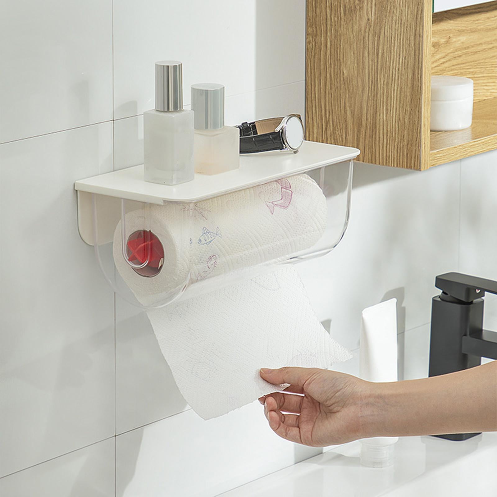Fiocias Tissue Roll Holder Kitchen Paper Holder Toilet Paper Hanging Stand Versatile for red