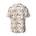 thumbnail image 2 of Xecao offers the Retro Rabbit for Men's Casual Short-sleeved Shirt, a button-up collared shirt with a pocket, perfect for beach vacations and yacht travel in the X-Large size., 2 of 7