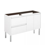 Ambra 120F DBL WG Free Standing Vanity Base Unit in Gloss White