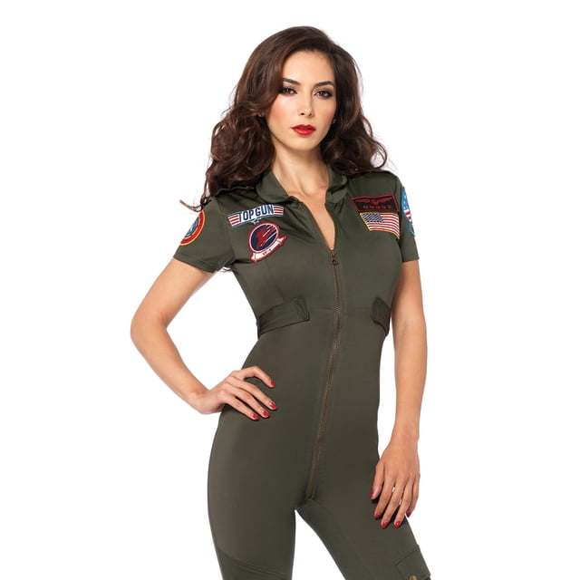 Top Gun by Leg Avenue Combinaison pour Femmes, Vert Armée