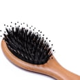 thumbnail image 2 of HEALEEP Brosse à Cheveux Coussin Mini Portable Brun Clair Bambou pour Usage Quotidien 1Ensemble, 2 of 7