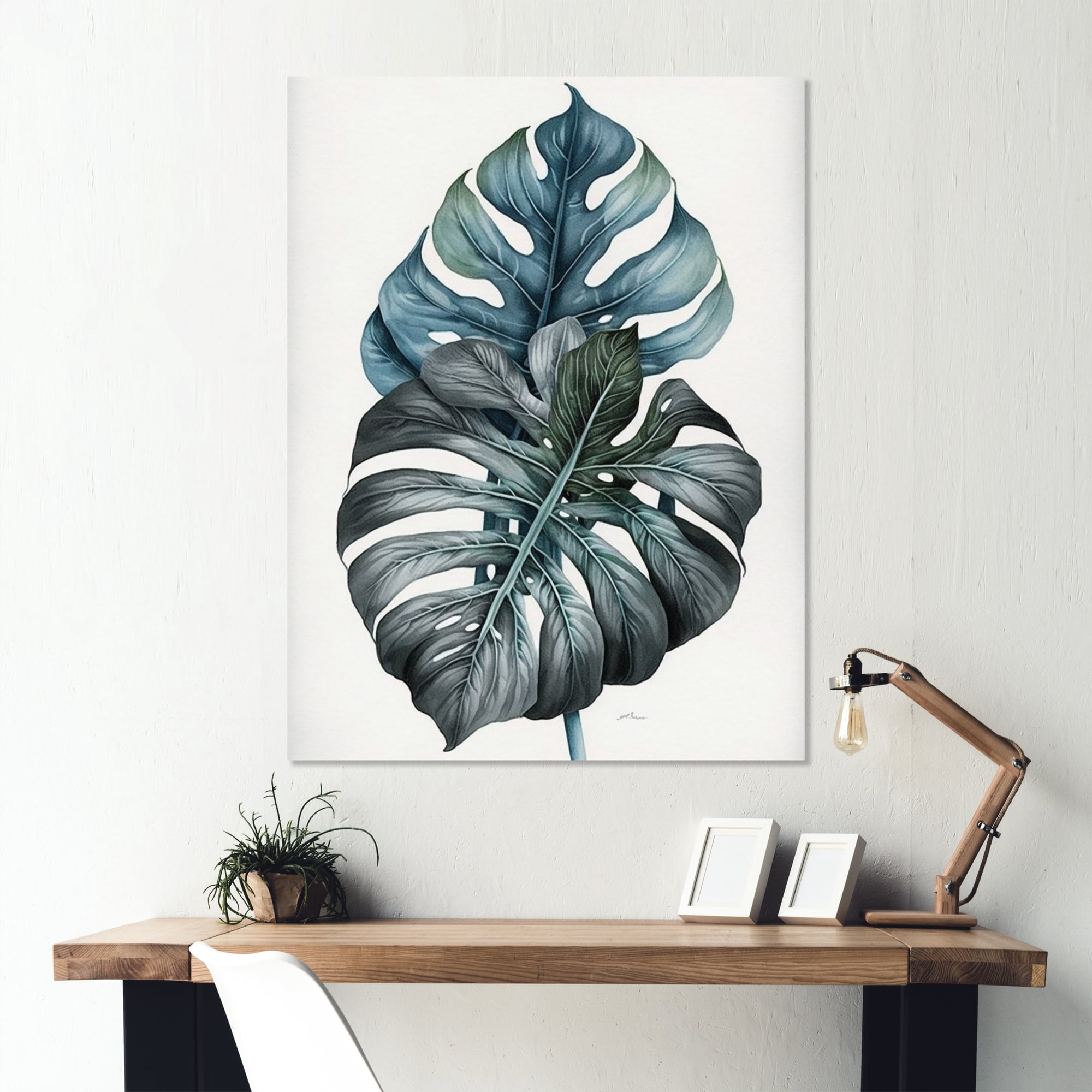 Designart Philodendron Leaf I Canvas Wall Art