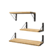thumbnail image 1 of Repisas Flotantes Madera Modernas Estantes Baño Topon 3pcs Malubero MARRON CLARO, 1 of 5