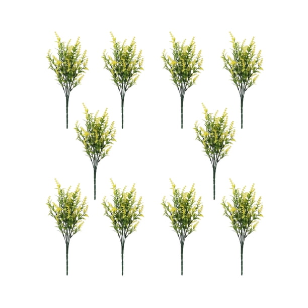 10 piezas de follaje artificial colgante de plástico para interiores y exteriores, ideal para decoración de porches, jardines, bodas y casas de campo. Flores artificiales de 35 cm para cocina,