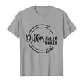 thumbnail image 4 of Tittly T Shirts for Women Tshirts Shirts Women's Difference Maker Para Printed T Shirt Cotton Round Neck Casual Short Sleeves Graphic Tees Summer Tops Grey XL, 4 of 4