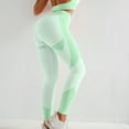thumbnail image 5 of UAMVSH Womens Color Block 2 Piece Gym Yoga Outfits Full Zip up Cropped Athletic Jacket and High Waist Leggings Long Sleeve Workout Sets(MediumMint Green 1), 5 of 7