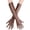 Brown, variant on Long Faux Leather Gloves for Women,Elbow Length Touchscreen Dress Gloves, Costume Opera Gloves