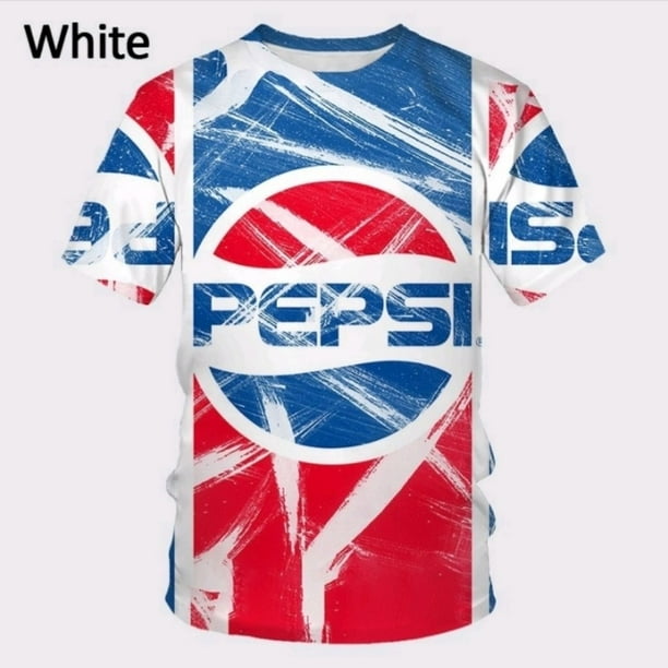 Camiseta Pepsi Impresión 3D Moda Hombres/Mujeres Verano Cuello Redondo Manga Corta Top Shirt