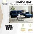 thumbnail image 4 of 6 inch / 15cm Wooden Furniture Legs,TCHOSUZ Set of 8 Solid Wood Tapered Sofa Legs Couch Feets with Hanger Bolt, Mid-Century Modern Replacement Feet for DIY Cabinet Cupboard Chair Ottoman Black, 4 of 6