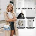 thumbnail image 6 of Pzuqiu Blue Flower Leather Crossbody Bags for Women Minimalist Vintage Leather Quilted Shoulder Bag with Chain Strap Craftsmanship Practical for Party and Special Occasions, 6 of 7