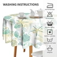 thumbnail image 6 of Odenmar Daisy Floral Round Tablecloth 60 Inch, Farmhouse Waterproof Table Cover, Rustic Flower Design for Dining Table, Kitchen, Party Indoor Outdoor, 6 of 6