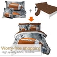 thumbnail image 4 of Fútbol Americano Cama en una Bolsa Juegos de cama de deportes Twin con edredón 8 Piezas, 4 of 6