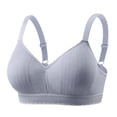 thumbnail image 2 of Antinious Womens Solid Wireless Fixed Padding Breathable Supportive Comfortable Everyday Bra, 2 of 5