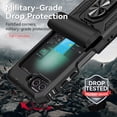 thumbnail image 6 of Elehold for Samsung Galaxy Z Flip 6 Case with Screen Protector, Hinge Protection Rugged Protective Phone Case with Rotating Ring Holder Kickstand for Galaxy Z Flip 6 5G,Black, 6 of 8