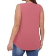 thumbnail image 4 of White Tank Top Women Womens Tank Tops Sleeveless Tops for Women Women's Solid Color V Neck Cover Strip Casual Blouse Pink XL, 4 of 8