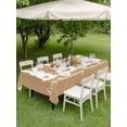thumbnail image 3 of Outdoor Tablecloth with Umbrella Hole and Zipper, Bunny Easter Rectangle Table Cloth 60x120 Inch Waterproof Tablecloth, Spring Rabbits Rustic Retro Art Picnic Table Cover for Patio Camping, 3 of 7
