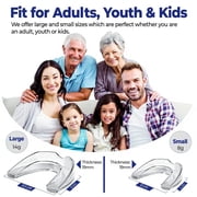 J.Health Dental-Grade Night Guard for Teeth Grinding – 4 Moldable Sizes, Custom-Fit Bruxism Mouth Guard for Nighttime Teeth Clenching & Comfort (Includes Storage Case)