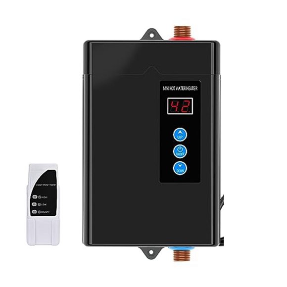 3000W Tankless Water Heater Electric,Instant Hot Water Heater With Remote Control, LCD Touch Screen Water Heat
