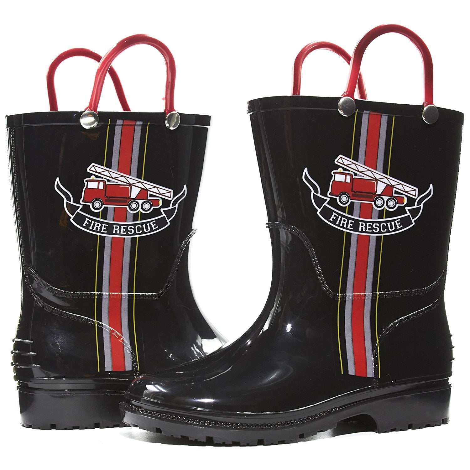 fire truck rain boots