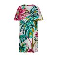 thumbnail image 4 of RQYYD Plus Size Tshirt Dress for Women Floral Print High Waist Soft Comfy Casual Fit City Walk Sundress with Pockets, 4 of 5