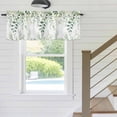 thumbnail image 5 of Eucalyptus Leaf Window Valance for Kitchen, Watercolor Green Plant Country Rod Pocket Short Curtain for Small Windows, Light Filtering Decorative Valance, 42 x 18 Inch, 1 Panel, 5 of 9