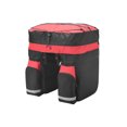 thumbnail image 1 of Soidarity Bolsa para bicicleta resistente al desgaste, resistente al agua, alforja para bicicleta, cremalleras dobles sólidas, estante trasero, ciclismo Ciclismo negro rojo Soidarity OD029691-02, 1 of 6