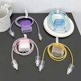 thumbnail image 4 of Cute iPhone 18W/20W Cable Protector, Classic USB-C Charger, Gradient Blue Charging Cable Protector, Soft Wave Shape TPU Charging Protective Cover, Cable Protector, 4 of 7