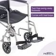 thumbnail image 7 of ProHeal 19” Transport Wheelchairs for Adults, Foldable and Lightweight - Steel Wheel Chair, Padded Armrests, and Swing Away Footrests, 7 of 7