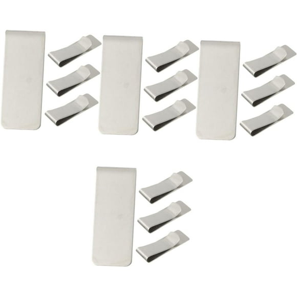 HUGFEGWE 16 Pcs Pinces de Rangement pour Billets Pince pour Bureau Pince pour Argent Pince à Chèque Pince de Fixation pour Argent Pince de Bureau pour Portefeuille Pince de Fixation de Fichiers UA824-6263