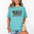 thumbnail image 4 of Touchdown Season Shirt for Women and Teens Cute Girly Checkered Fall Football Oversized Tee Seafoam Shirt Adult Large, 4 of 4