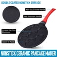 thumbnail image 3 of Zulay Kitchen Pancake Pan (7 Animal Face Designs and Two Bonus Spatulas) - Round Ceramic Pancake Pan Nonstick Surface & Comfortable Handle - Mini Pancake Pan Griddle, 3 of 4