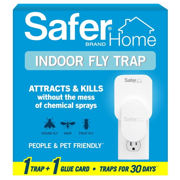 Safer Home Indoor Fly Trap – 1 Trap, 1 Glue Card