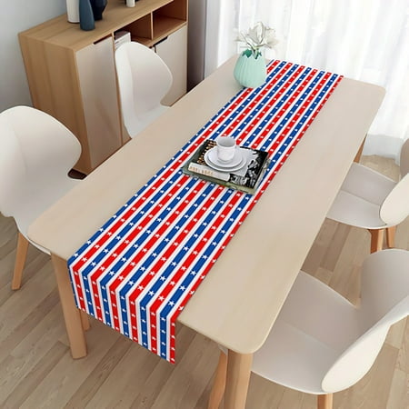 

jiyugala independence day table runner american flag 4th july patriotic memorial day table runner holiday kitchen table decoration indoor outdoor home party decoration 4th of july decor