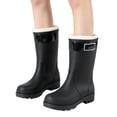 thumbnail image 2 of Mfakffe Women's Mid Calf Rain Boots Waterproof Garden Shoes Anti-slipping Rainboots For Women Lightweight Rain Shoes with Warm Lining, 2 of 5