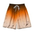 thumbnail image 3 of QATAINLAV Swim Trunk for Men Big and Tall Quick Dry Board Shorts Gradient Print Summer Beach Wear Casual Drawstring Elastic Waist Short Pants Orange XL Ropa de Verano Para Mujer, 3 of 6