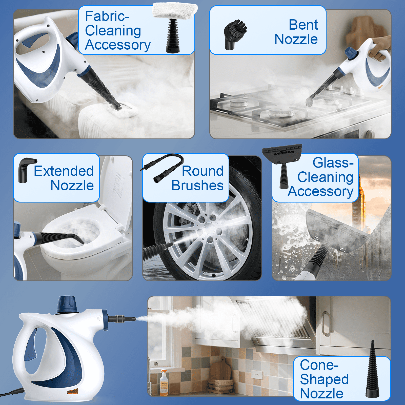 Hattyroom Portable Steam Cleaner JQ399 - 350mL High Temp Steamer