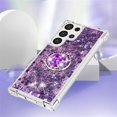 thumbnail image 4 of Liquid Quicksand Case for Samsung Galaxy S25 Ultra (Not S25) with Diamond Kickstand, Luxury Fun Glitter Sparkle Flowing Clear Bling Cover Case for Samsung Galaxy S25 Ultra. -Purple, 4 of 14