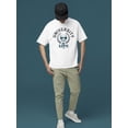 thumbnail image 2 of University of Life - Dark Emoji College Style Graphic Men's T-shirt, 2 of 4