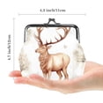 thumbnail image 2 of Elk Deer Slim Wallet Men - Stylish Coin Purse with 0.7 Microfiber Zinc Alloy Jaws, Compact Size 4.3x4.7 in/11x12 cm - Minimalist Design for Cards and Cash, 2 of 7